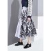 fall new women wild patchwork skirts high waist asymmetric maxi skirts