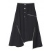 Irregular skirt female summer a-line skirt in the long section of large size elastic waist wild casual skirt