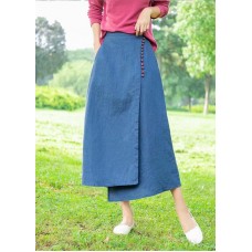 New Retro Blue irregular skirt